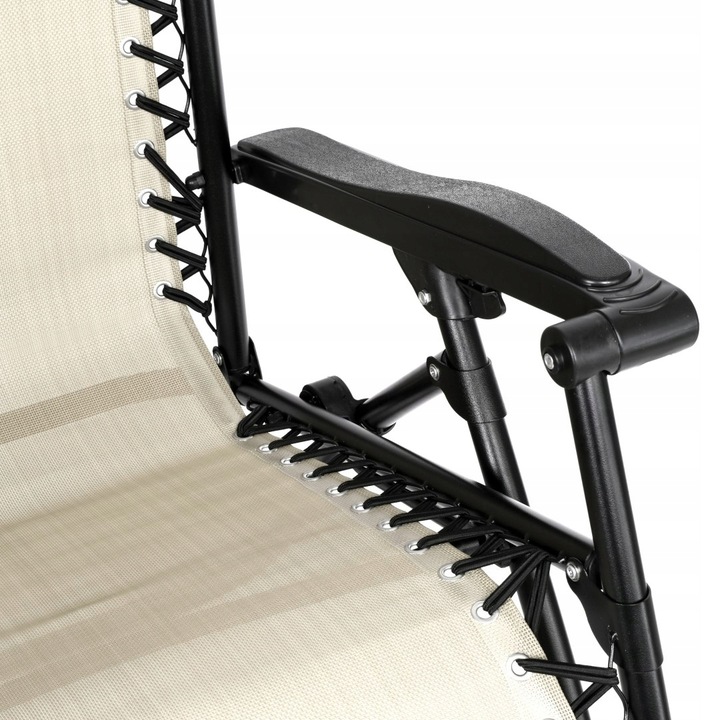 LEŻAK OGRODOWY JASNY BEŻOWY ORION FUNKCJA ZERO GRAVITY