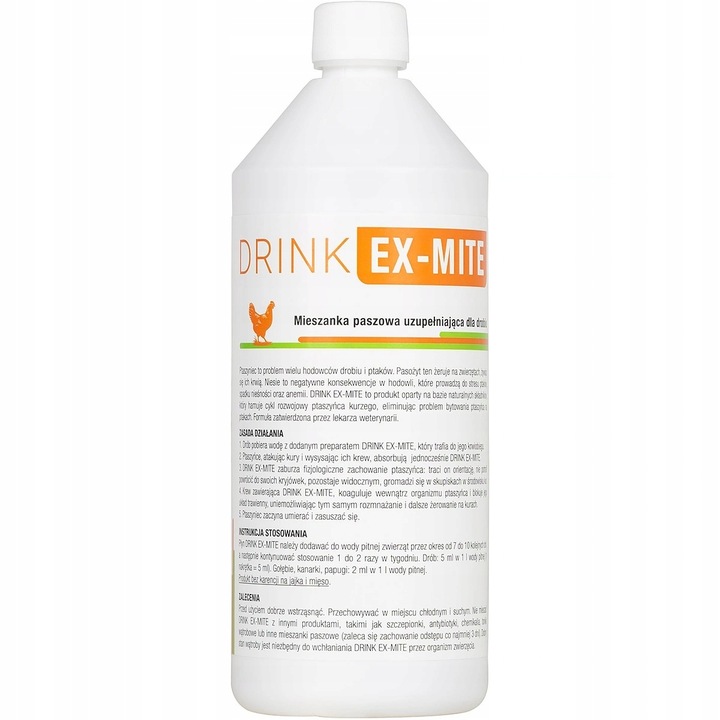 Preparat na ptaszyńca kurzego do wody pitnej DRINK EX-MITE 1 litr