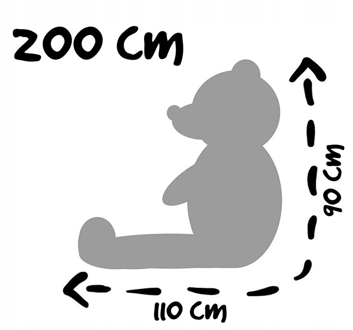 DUŻY MIŚ PLUSZOWY 200 cm TEDBI PLUSZOWY MASKOTKA