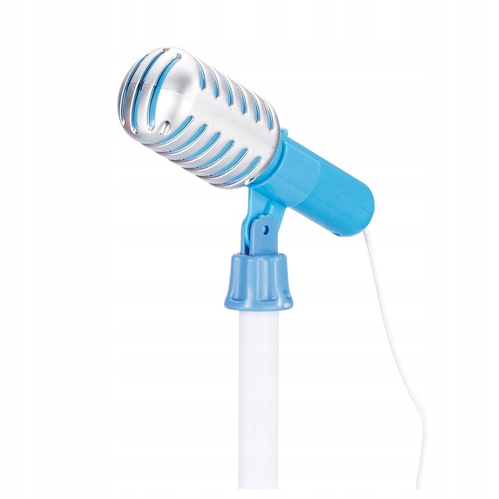 ZESTAW DO KARAOKE DLA DZIECI WZMACNIACZ + MIKROFON STATYW EFEKTY ŚWIATŁA