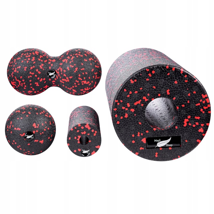 ROLLER ZESTAW EPP PIANKOWY WAŁEK + PIŁKA + DUOBALL DO MASAŻU 4szt