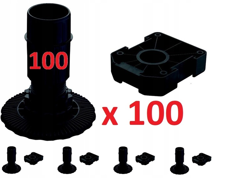 100 x Nóżka stopka Axilo od Hafele + główka H 100