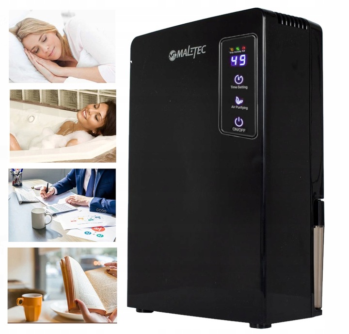 Osuszacz Powietrza Mocny 90W Pochłaniacz Wilgoci Cichy Wydajny Zbiornik 2,2