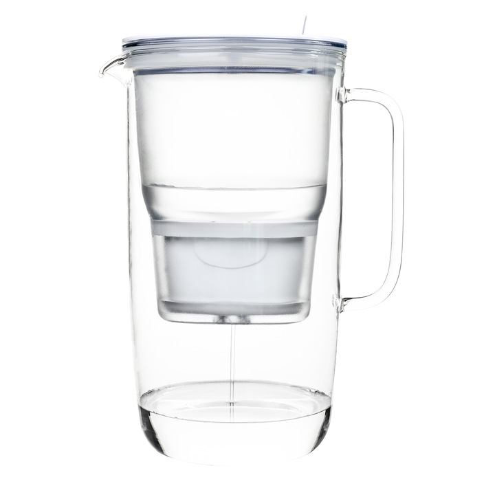 DZBANEK FILTRUJĄCY SZKLANY ETIUDA BIAŁY + WKŁAD PURE+ AQUALOGIS 2.9L