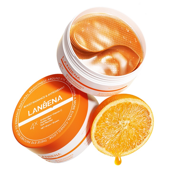 Lanbena Płatki Żelowe Pod Oczy Witamina C Rozjaśniające 60 Sztuk