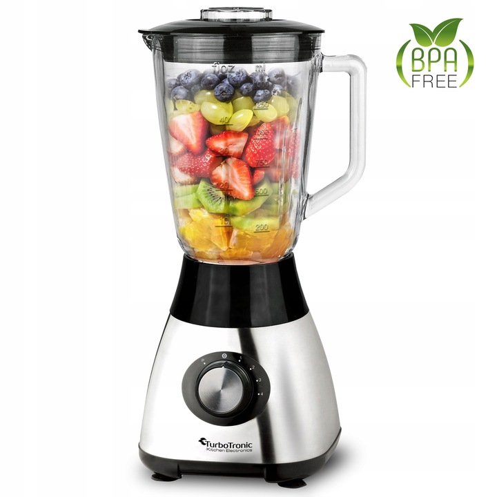 BLENDER KIELICHOWY SZKLANY DO KOKTAJLI TURBO GO MAX 1200W KRUSZY LÓD