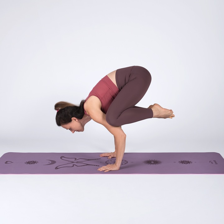 Mata do Jogi i Ćwiczeń TPE 6mm – Purpurowa - Polska Marka Krowa Kot