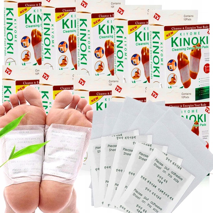 PLASTRY DO STÓP OCZYSZCZAJĄCE Z TOKSYN KINOKI DETOX ORYGINALNA 100SZT