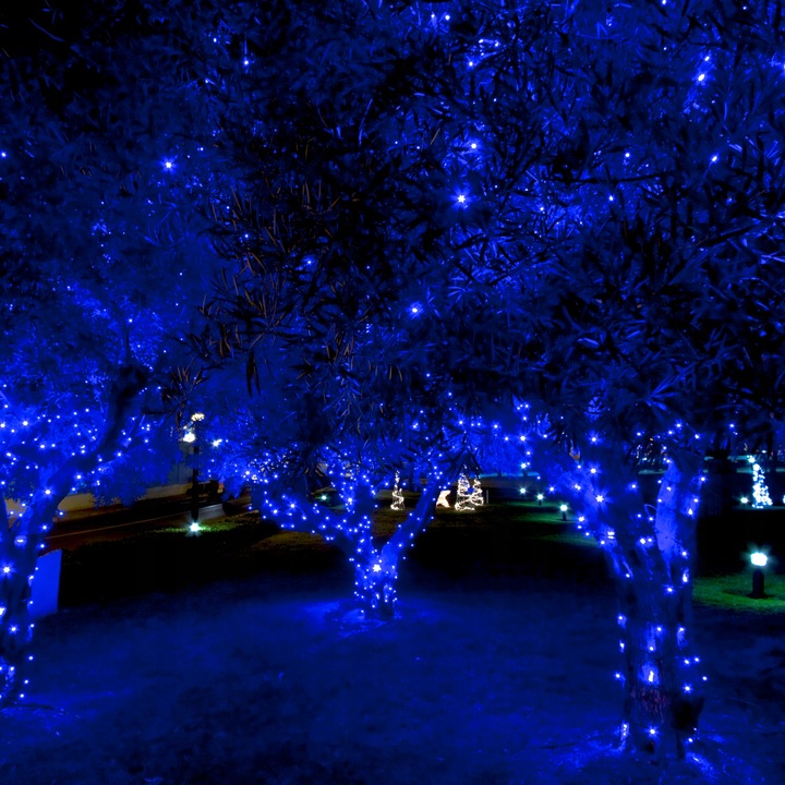 LAMPKI CHOINKOWE 500 LED ZEW/WEW NIEBIESKI