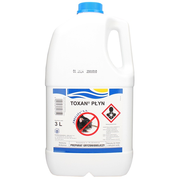 TOXAN płynna mocna trutka na MYSZY i SZCZURY 3 L