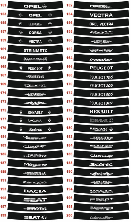 NAKLEJKA - PAS NA SZYBĘ ZEWNĘTRZNY