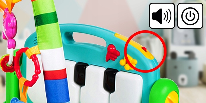 MATA EDUKACYJNA INTERAKTYWNA PIANINKO GRZECHOTKI GRYZAK LUSTERKO DLA DZIECI