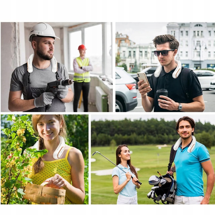 NECK FAN 3000MAH PORTABLE WITH 3 ADJUSTABLE SPEEDS USB FAN