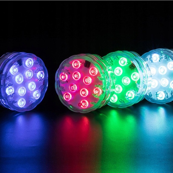 4x OŚWIETLENIE BASENU PODWODNE BASENOWE LAMPKA LED RGB Z PILOT