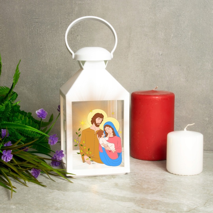 LAMPION ADWENTOWY LATARENKA ŚWIĄTECZNA NA RORATY DEKORACJA LED