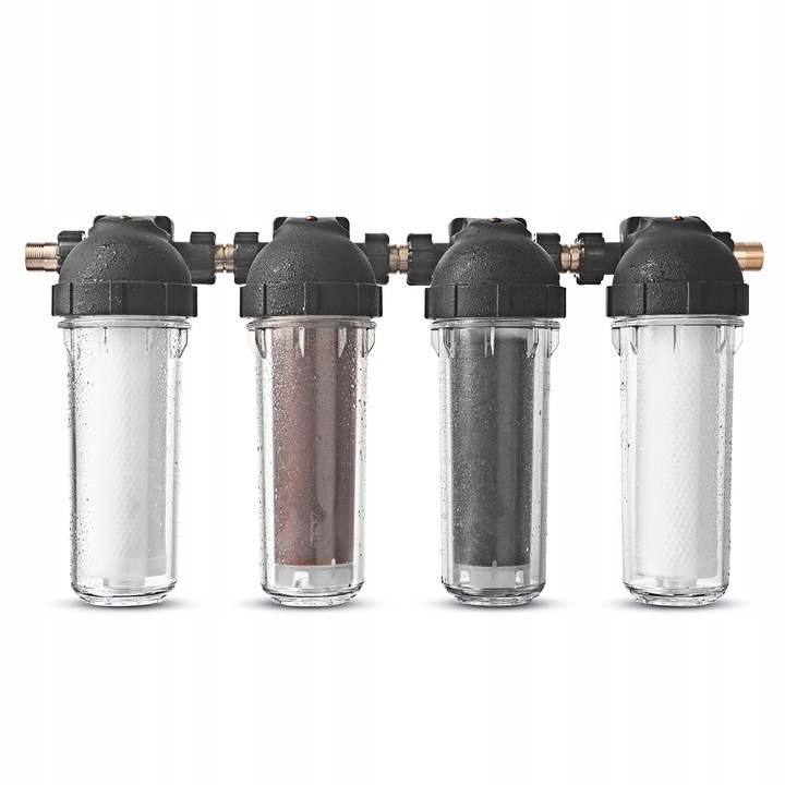 4 filtry 2x polipropylenowy jonowymienny węglowy