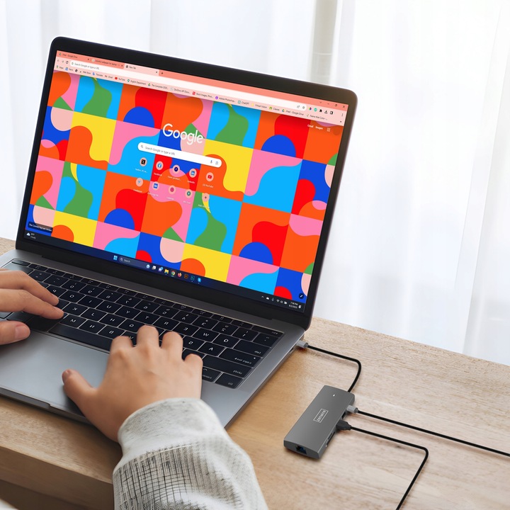 HUB USB-C Przejściówka ADAPTER 9w1 HDMI Gigabit Ethernet Macbook Pro Air M3