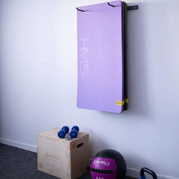 Wieszak uchwyt ścienny regulowany na maty gimnastyczne do ćwiczeń jogi HMS