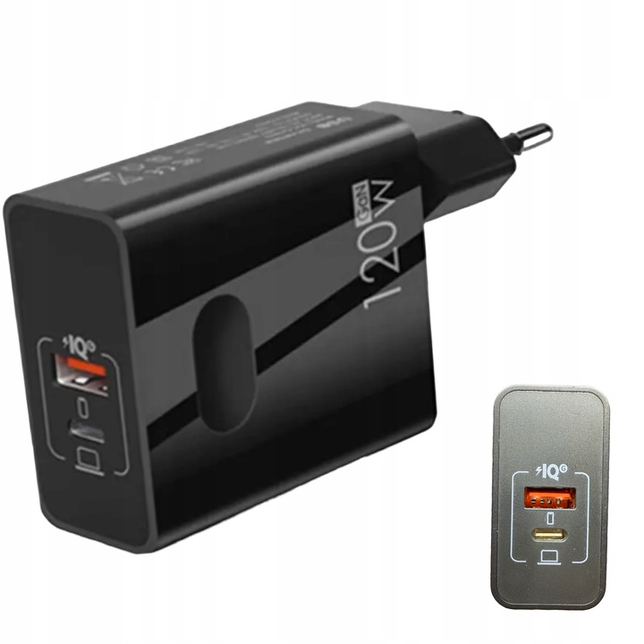 Szybka Ładowarka sieciowa 120w GAN 2x Usb Usb C PD QC do Telefonu Tableta