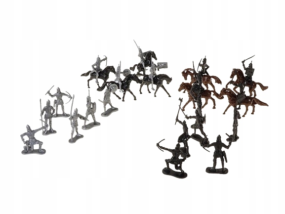 Drewniany Zamek RYCERZE RYCERZYKI ŻOŁNIERZE 60szt