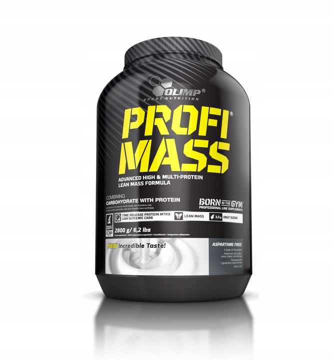 OLIMP PROFI MASS 2500g BIAŁKO BCAA WITAMINY MCT GAINER - czekolada