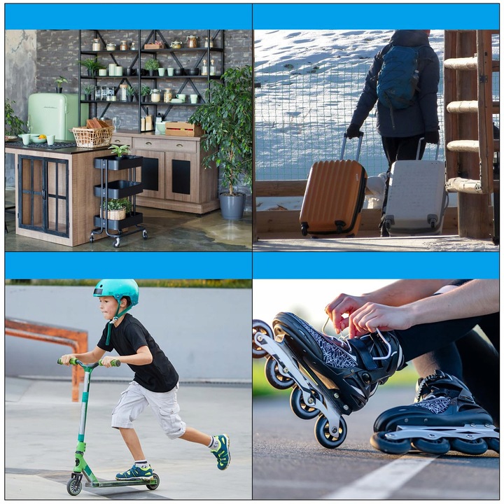 UNIWERSALNE KÓŁKA ZAPASOWE DO WALIZEK BAGAŻOWYCH Z METALOWYMI OSIAMI 4 SZT