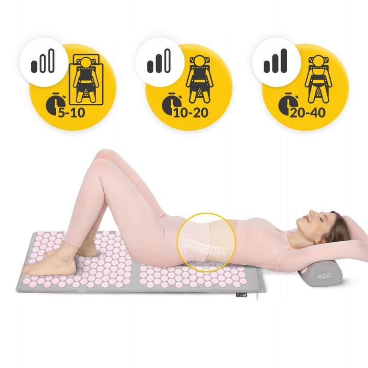 MATA DO AKUPRESURY 4FIZJO Z KOLCAMI + PODUSZKA