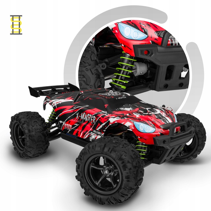 Samochód Auto zdalnie sterowany AUTKO RC 4x4 45km/h SUPER SZYBKI 2xOBUDOWY