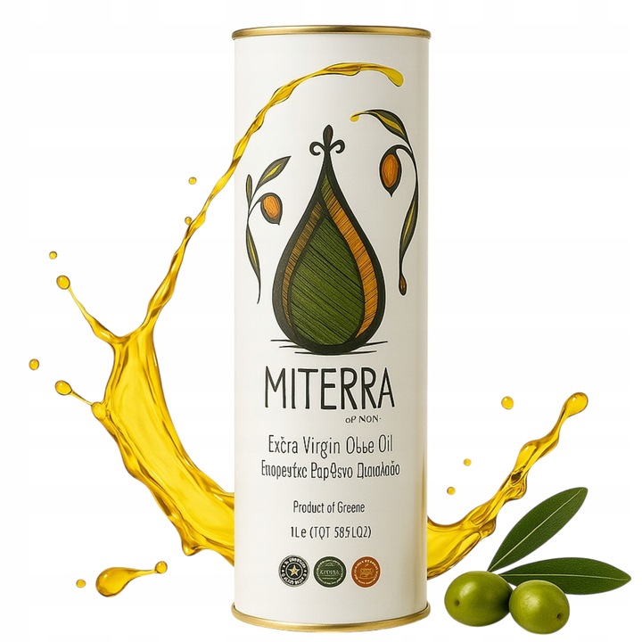 OLIWA Z OLIWEK EXTRA VIRGIN 1L MITERRA, Z GRECJI, TŁOCZONA NA ZIMNO
