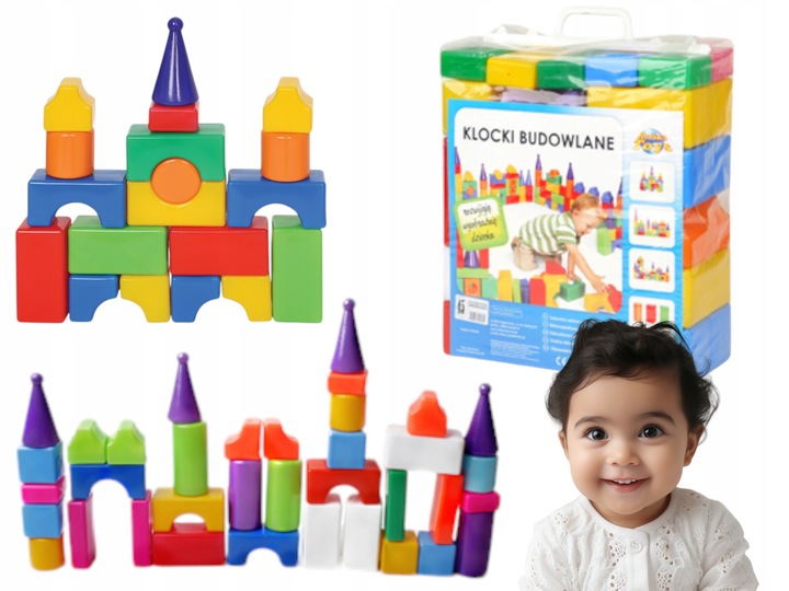 Duże kolorowe klocki dmuchane dydaktyczne 45 elementy!!!!