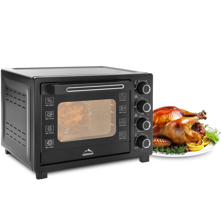 PIEKARNIK ELEKTRYCZNY 45L 2000W TERMOOBIEG ROŻNO GRILL SUSZARKA DO GRZYBÓW