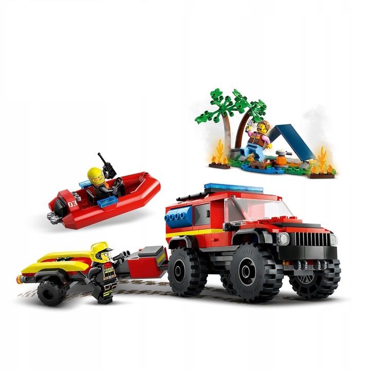 LEGO CITY 5+ AUTO TERENOWY WÓZ STRAŻACKI Z ŁODZIĄ 60412