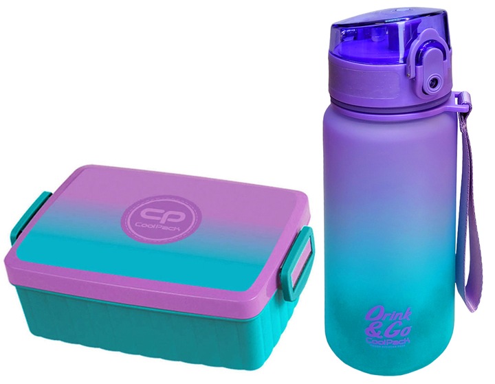 Zestaw Śniadaniówka CoolPack + BIDON 400 ml blueberry