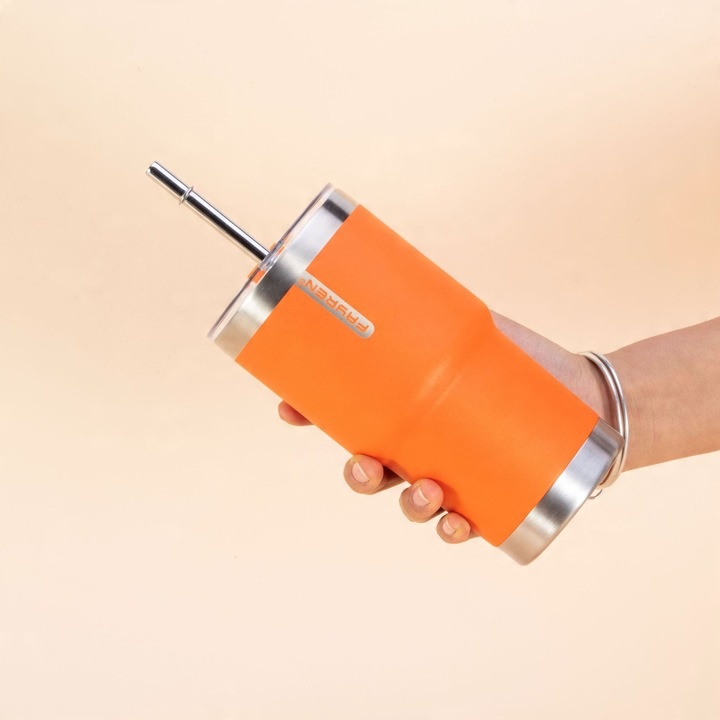 Fayren Kubek Termiczny 580ml Metro Apricot Crush do auta, pracy i na spacer