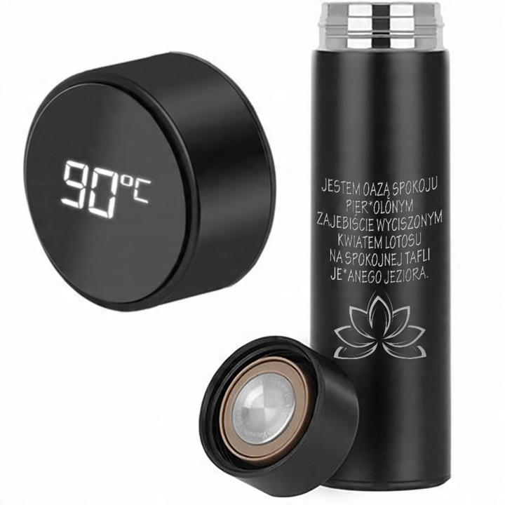 KUBEK TERMICZNY LED jESTEM OAZĄ SPOKOJU GRAWER