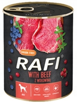 RAFI mokra karma dla psa dorosłego - mix 6 smaków - puszka 24x400g