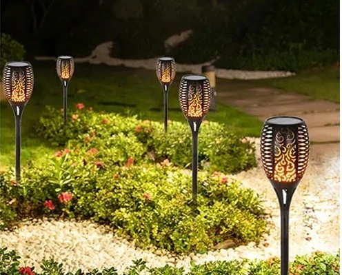 Pochodnie lampy solarne efekt płomienia 50cm
