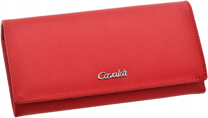 Cavaldi Duży Portfel Skórzany Damski Na Zatrzask Portmonetka Na Prezent