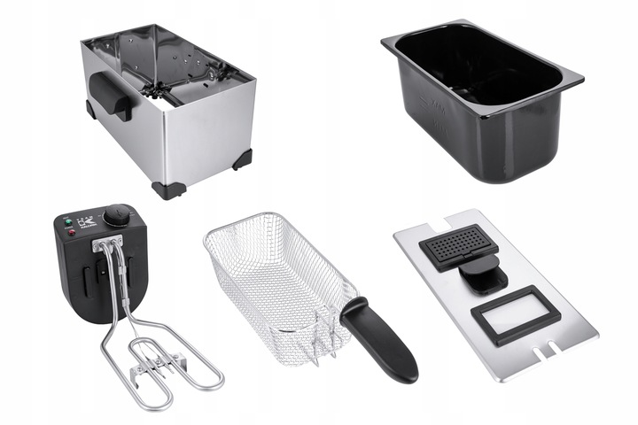 FRYTKOWNICA FRYTOWNICA POJEMNA 3,0L MOC 2200 INOX