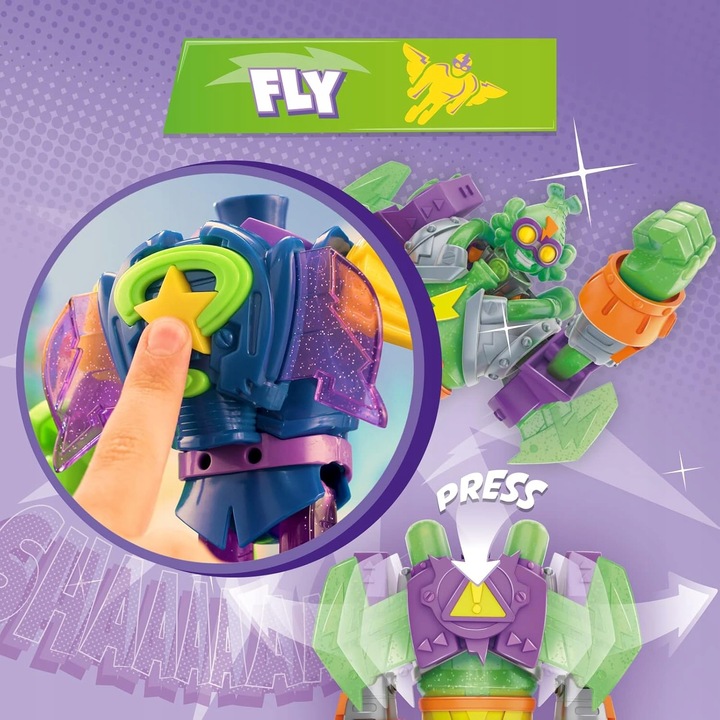 SUPERTHINGS MEGA K SUPERBOT ROBOT FIGURKA ZŁOCZYŃCY + AKCESORIA