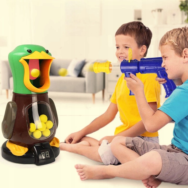 GRA GŁODNA KACZKA XXL STRZELANIE DO CELU DLA DZIECI 2 PISTELETY 24 KULKI