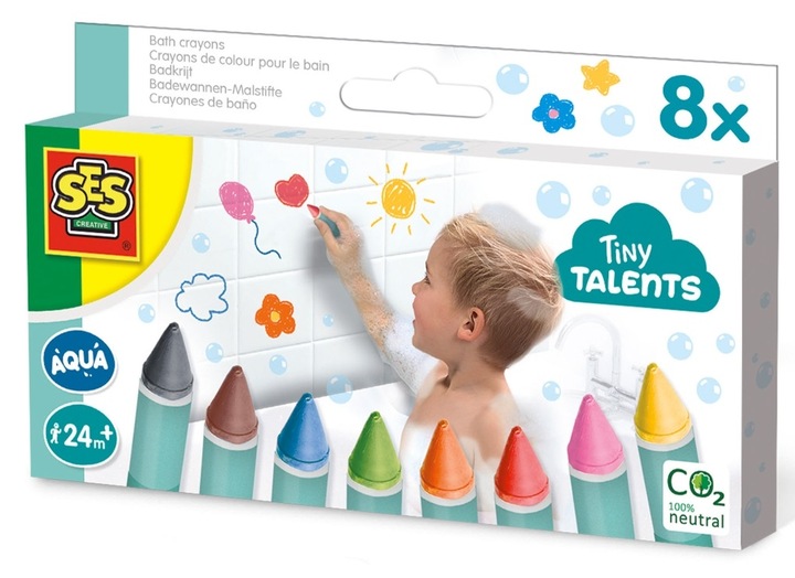 SES Kredki do kąpieli 8 kolorów