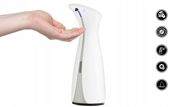 BEZDOTYKOWY SENSOROWY DOZOWNIK DO MYDŁA PŁYNU ŻELU DETERGENTU UMBRA 255ml
