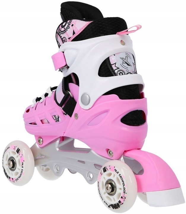 NILS 4w1 Łyżworolki Rolki Regulowane Wrotki Dziecięce Rekreacyjne 31-34