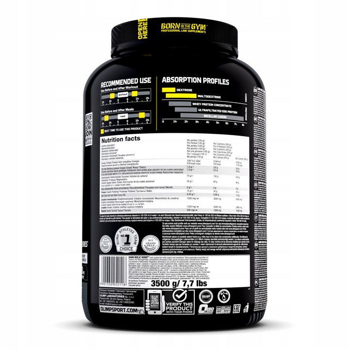 OLIMP Gain Bolic 6000 3,5kg WĘGLOWODANY BIAŁKO WPC