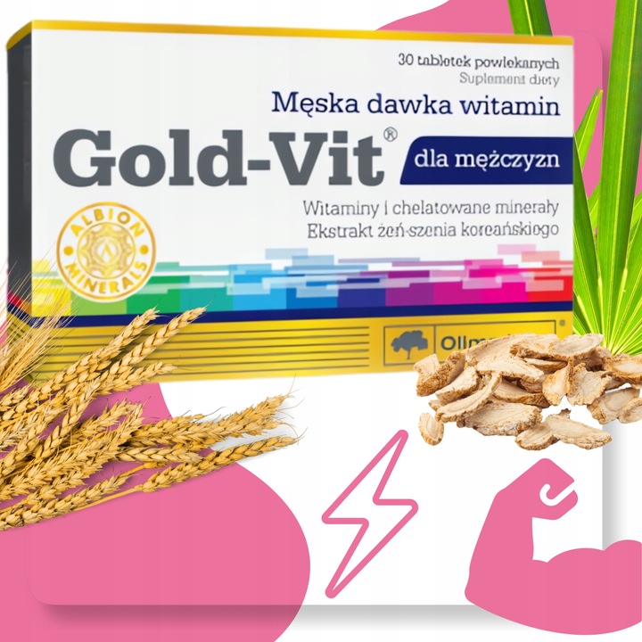 Multiwitamina DLA MĘŻCZYZN Olimp Gold Vit 30 tabletek suplement diety