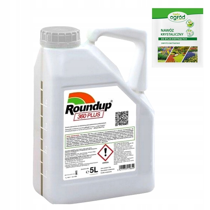 ŚRODEK CHWASTOBÓJCZY 5L ROUNDUP 360 OPRYSK GLIFOSAT RANDAP PREPARAT NA PERZ