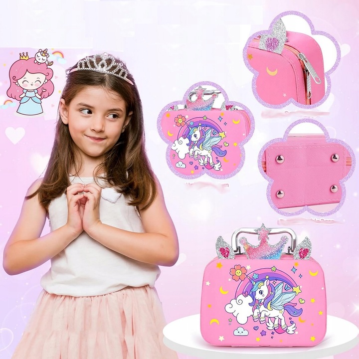 KUFEREK DO MAKIJAZU DLA DZIECI ZESTAW KOSMETYKÓW do makijażu makeup cienie