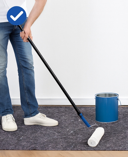 ROYSSON | Mata malarska filc folia | Podkład 1x50 mb| Mocna Antypoślizgowa