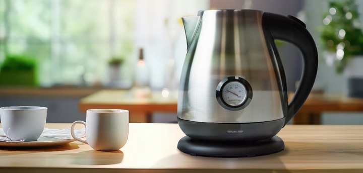 Czajnik elektryczny STAL NIERDZEWNA 1,7L 2000W TERMOMETR PODSTAWA 360°